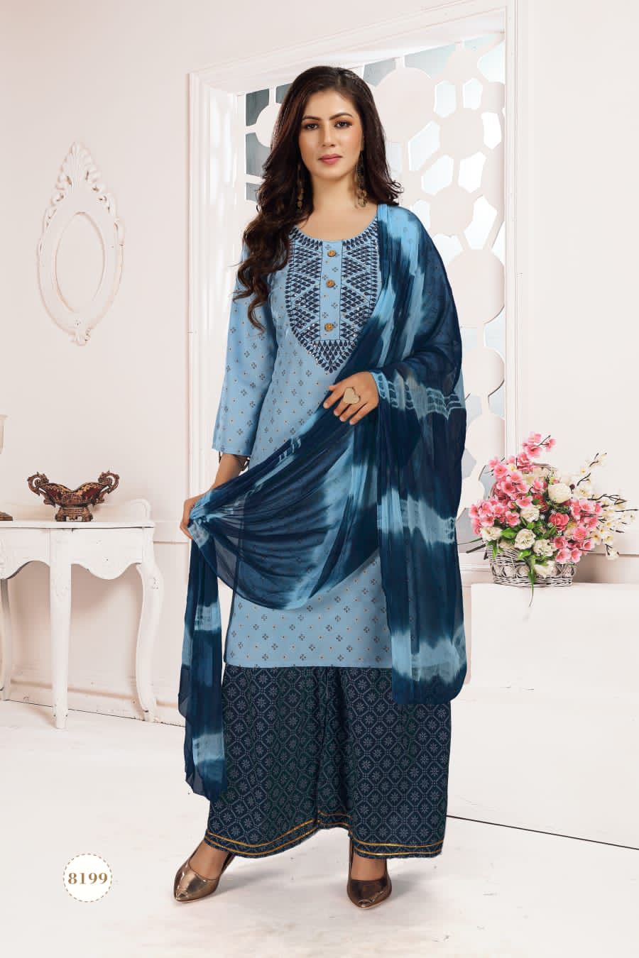 New Melody 1 Latest Designer Ethnic Wear Rayon Kurti Bottom And Dupatta Collection